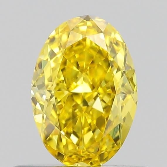 Loose Diamond - OVAL 0.5ct Fancy Vivid Yellow VS1: Loose Diamond - OVAL 0.5ct Fancy Vivid Yellow VS1 Source: This is a real non-mined Diamond that has been grown in a lab Shape: OVAL Carats: 0.5 Color: Fancy Vivid Yellow Certification: IGI Video: