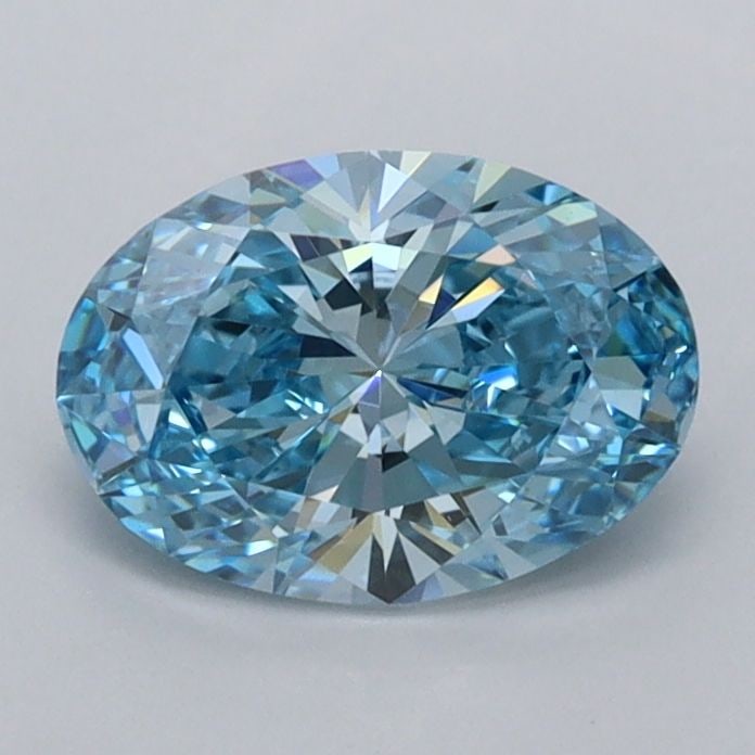 Loose Diamond - OVAL 1.02ct Fancy Vivid Blue VVS2: Loose Diamond - OVAL 1.02ct Fancy Vivid Blue VVS2 Source: This is a real non-mined Diamond that has been grown in a lab Shape: OVAL Carats: 1.02 Color: Fancy Vivid Blue Certification: IGI Video:
