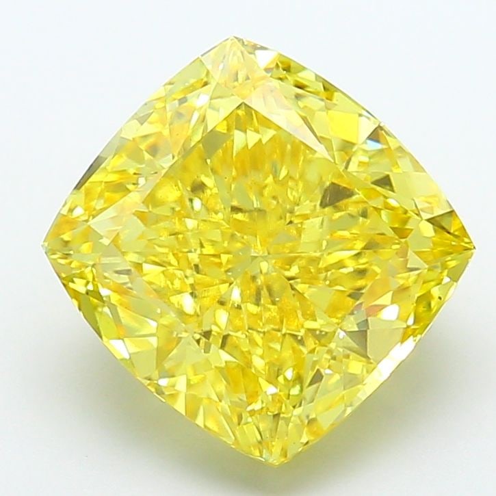 Loose Diamond - CUSHION MODIFIED 7.55ct Fancy Vivid Yellow VS2: Loose Diamond - CUSHION MODIFIED 7.55ct Fancy Vivid Yellow VS2 Source: This is a real non-mined Diamond that has been grown in a lab Shape: CUSHION MODIFIED Carats: 7.55 Color: Fancy Vivid Yellow Cert