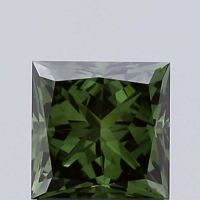 Loose Diamond - PRINCESS 1.23ct Fancy Vivid Green SI1: Loose Diamond - PRINCESS 1.23ct Fancy Vivid Green SI1 Source: This is a real non-mined Diamond that has been grown in a lab Shape: PRINCESS Carats: 1.23 Color: Fancy Vivid Green Certification: IGI Vid