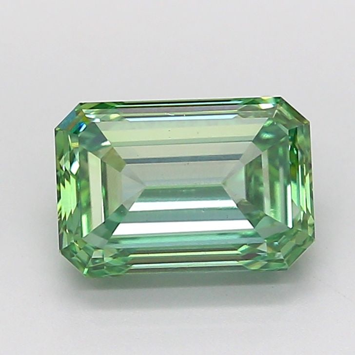 Loose Diamond - EMERALD 2.29ct Fancy Vivid Green VVS2: Loose Diamond - EMERALD 2.29ct Fancy Vivid Green VVS2 Source: This is a real non-mined Diamond that has been grown in a lab Shape: EMERALD Carats: 2.29 Color: Fancy Vivid Green Certification: IGI Vide
