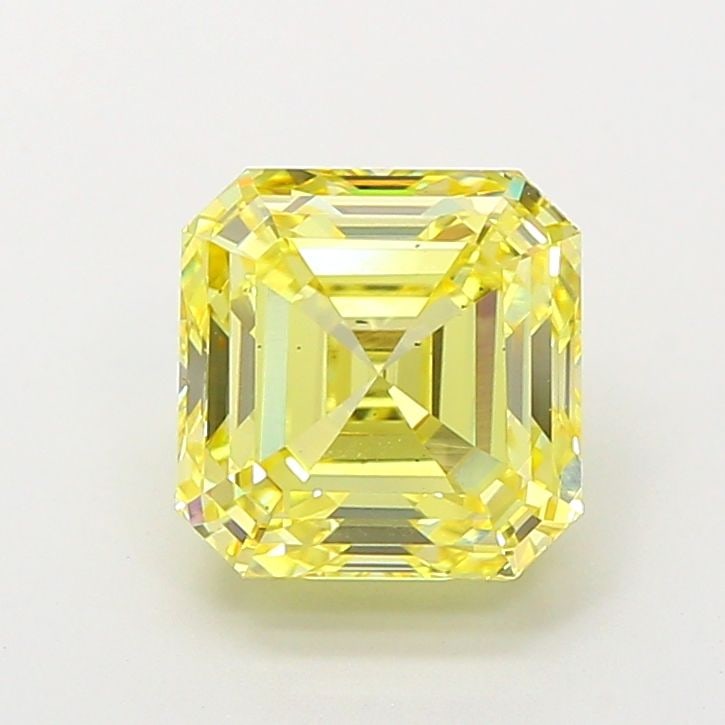 Loose Diamond - ASSCHER 3.02ct Fancy Intense Yellow VS2: Loose Diamond - ASSCHER 3.02ct Fancy Intense Yellow VS2 Source: This is a real non-mined Diamond that has been grown in a lab Shape: ASSCHER Carats: 3.02 Color: Fancy Intense Yellow Certification: IGI
