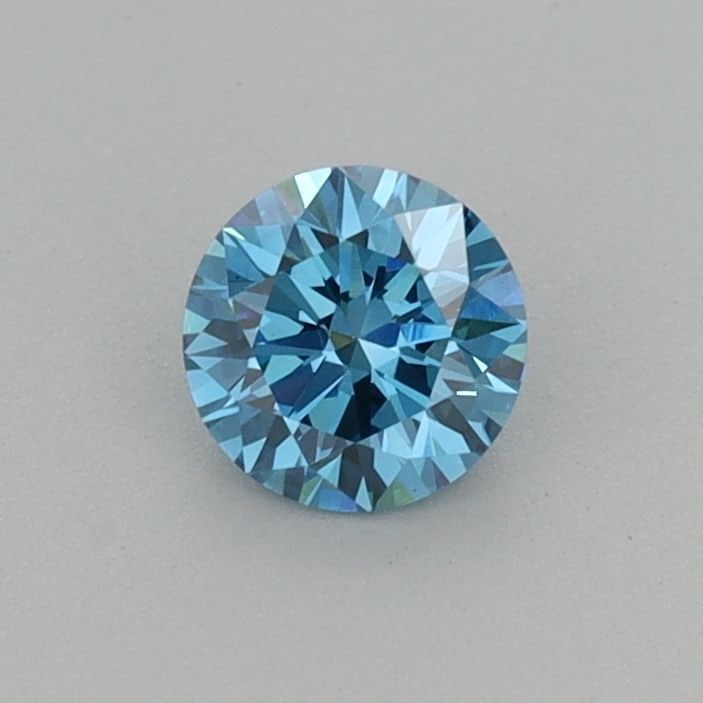 Ideal Loose Diamond - ROUND 0.38ct Fancy Vivid Blue VS1: Ideal Loose Diamond - ROUND 0.38ct Fancy Vivid Blue VS1 Source: This is a real non-mined Diamond that has been grown in a lab Shape: ROUND Carats: 0.38 Color: Fancy Vivid Blue Certification: IGI Video
