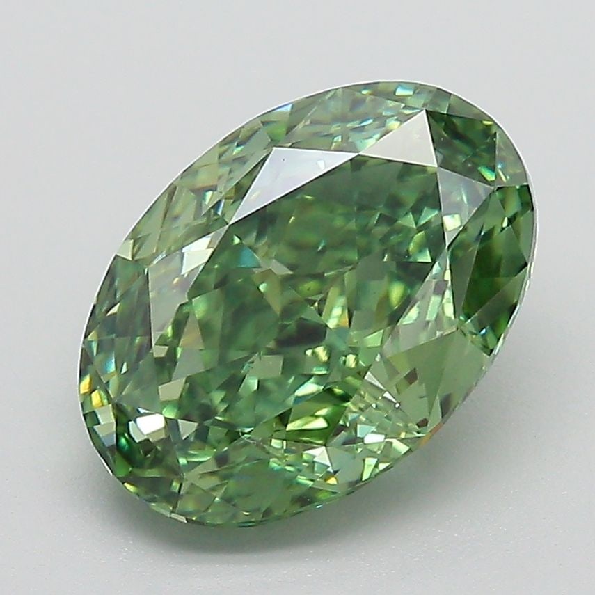 Loose Diamond - OVAL 3.07ct Fancy Vivid Green VVS2 (1 of 1)