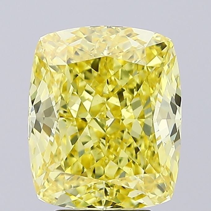 Loose Diamond - CUSHION MODIFIED 4.5ct Fancy Vivid Yellow VS1: Loose Diamond - CUSHION MODIFIED 4.5ct Fancy Vivid Yellow VS1 Source: This is a real non-mined Diamond that has been grown in a lab Shape: CUSHION MODIFIED Carats: 4.5 Color: Fancy Vivid Yellow Certif