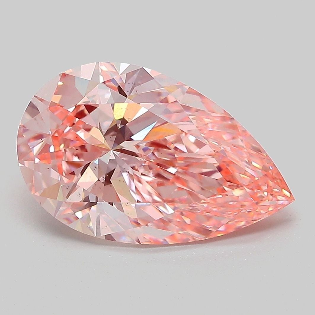 Loose Diamond - PEAR 3.55ct Fancy Vivid Pink VS2: Loose Diamond - PEAR 3.55ct Fancy Vivid Pink VS2 Source: This is a real non-mined Diamond that has been grown in a lab Shape: PEAR Carats: 3.55 Color: Fancy Vivid Pink Certification: IGI Video: