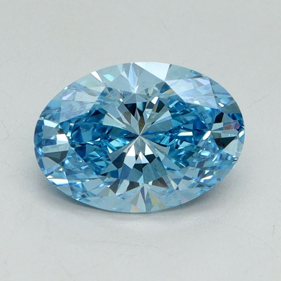 Loose Diamond - OVAL 1.68ct Fancy Vivid Blue VS2: Loose Diamond - OVAL 1.68ct Fancy Vivid Blue VS2 Source: This is a real non-mined Diamond that has been grown in a lab Shape: OVAL Carats: 1.68 Color: Fancy Vivid Blue Certification: IGI Video: