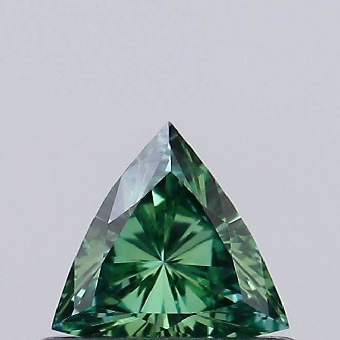 Loose Diamond - TRIANGULAR 0.3ct Fancy Vivid Green VVS2: Loose Diamond - TRIANGULAR 0.3ct Fancy Vivid Green VVS2 Source: This is a real non-mined Diamond that has been grown in a lab Shape: TRIANGULAR Carats: 0.3 Color: Fancy Vivid Green Certification: NONE