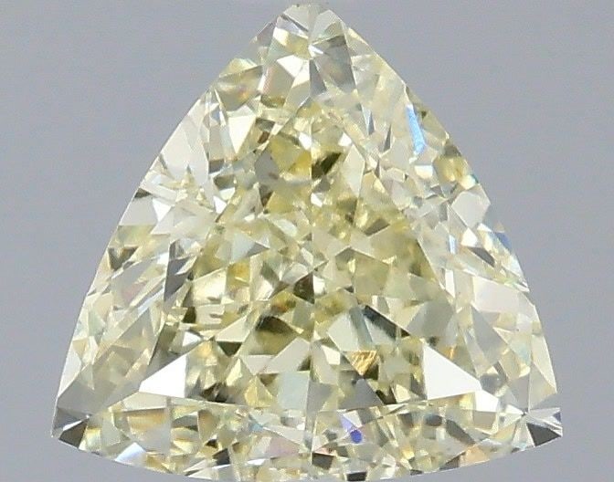 Loose Diamond - TRIANGULAR 1.5ct Fancy Light Yellow VVS2: Loose Diamond - TRIANGULAR 1.5ct Fancy Light Yellow VVS2 Source: This is a real non-mined Diamond that has been grown in a lab Shape: TRIANGULAR Carats: 1.5 Color: Fancy Light Yellow Certification: IG