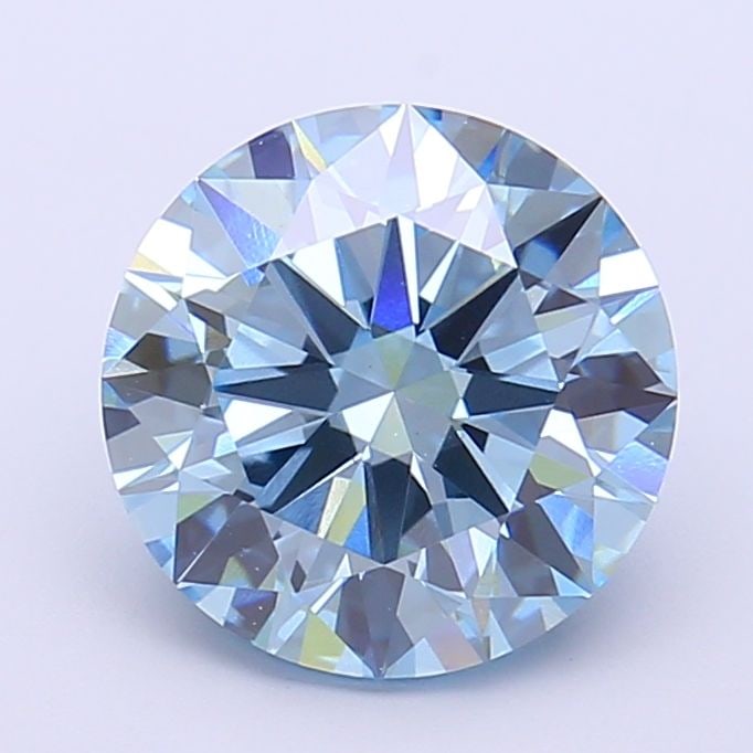 Ideal Loose Diamond - ROUND 2.91ct Fancy Vivid Blue VS2: Ideal Loose Diamond - ROUND 2.91ct Fancy Vivid Blue VS2 Source: This is a real non-mined Diamond that has been grown in a lab Shape: ROUND Carats: 2.91 Color: Fancy Vivid Blue Certification: IGI Video