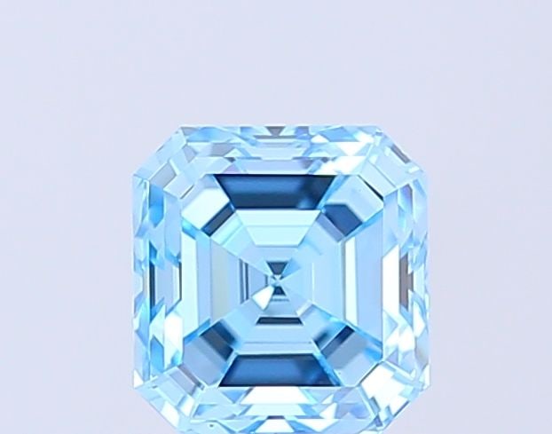 Loose Diamond - ASSCHER 1.42ct Fancy Vivid Blue VS1: Loose Diamond - ASSCHER 1.42ct Fancy Vivid Blue VS1 Source: This is a real non-mined Diamond that has been grown in a lab Shape: ASSCHER Carats: 1.42 Color: Fancy Vivid Blue Certification: IGI Video: