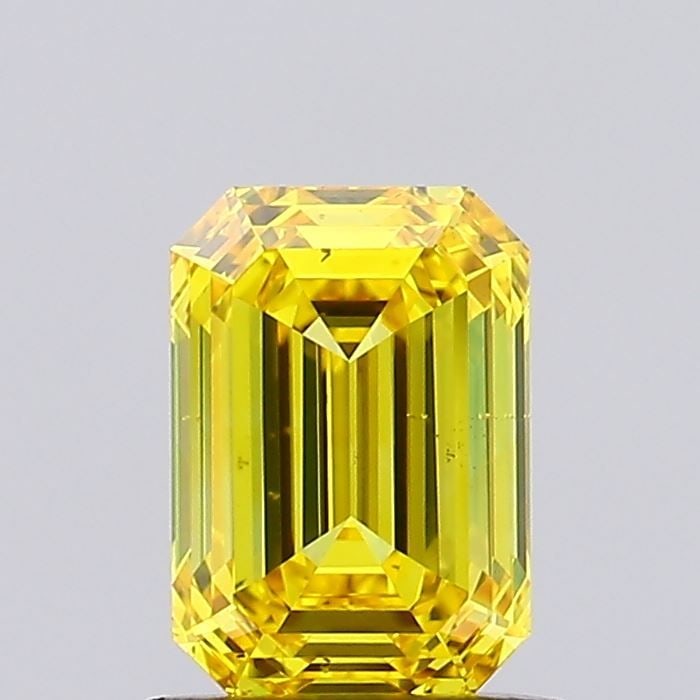 Loose Diamond - EMERALD 1.0ct Fancy Vivid Yellow VS2: Loose Diamond - EMERALD 1.0ct Fancy Vivid Yellow VS2 Source: This is a real non-mined Diamond that has been grown in a lab Shape: EMERALD Carats: 1.0 Color: Fancy Vivid Yellow Certification: IGI Video