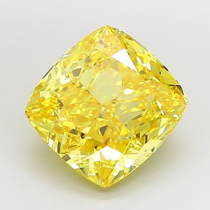 Loose Diamond - CUSHION MODIFIED 6.52ct Fancy Vivid Yellow VS1: Loose Diamond - CUSHION MODIFIED 6.52ct Fancy Vivid Yellow VS1 Source: This is a real non-mined Diamond that has been grown in a lab Shape: CUSHION MODIFIED Carats: 6.52 Color: Fancy Vivid Yellow Cert