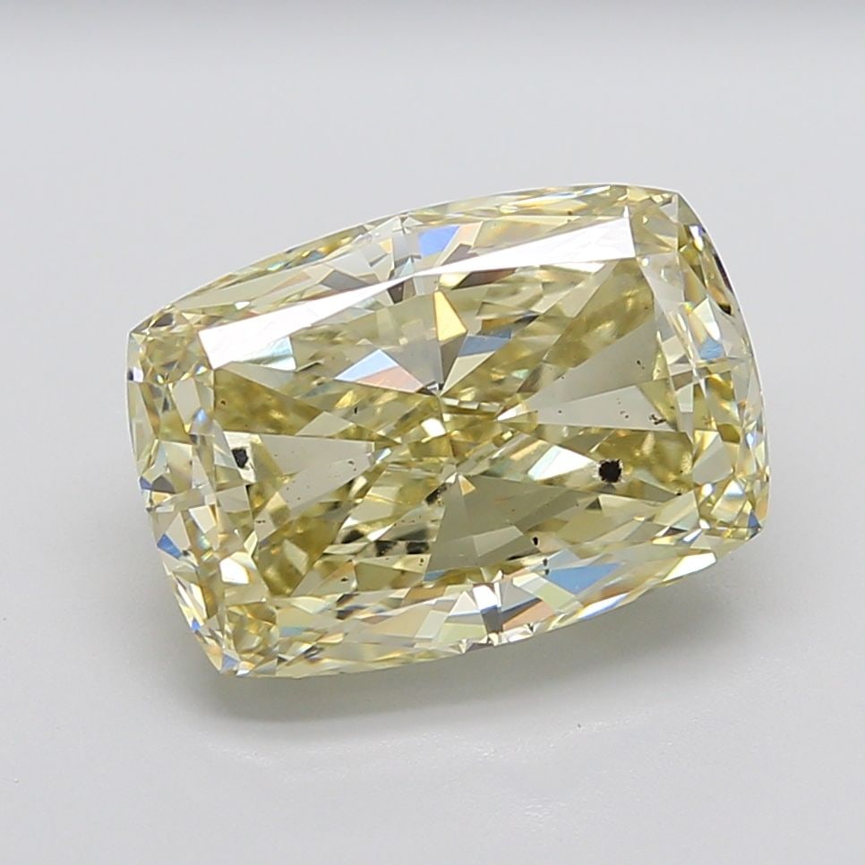 Loose Diamond - CUSHION MODIFIED 10.02ct Fancy Light Yellow SI2: Loose Diamond - CUSHION MODIFIED 10.02ct Fancy Light Yellow SI2 Source: This is a real non-mined Diamond that has been grown in a lab Shape: CUSHION MODIFIED Carats: 10.02 Color: Fancy Light Yellow Ce