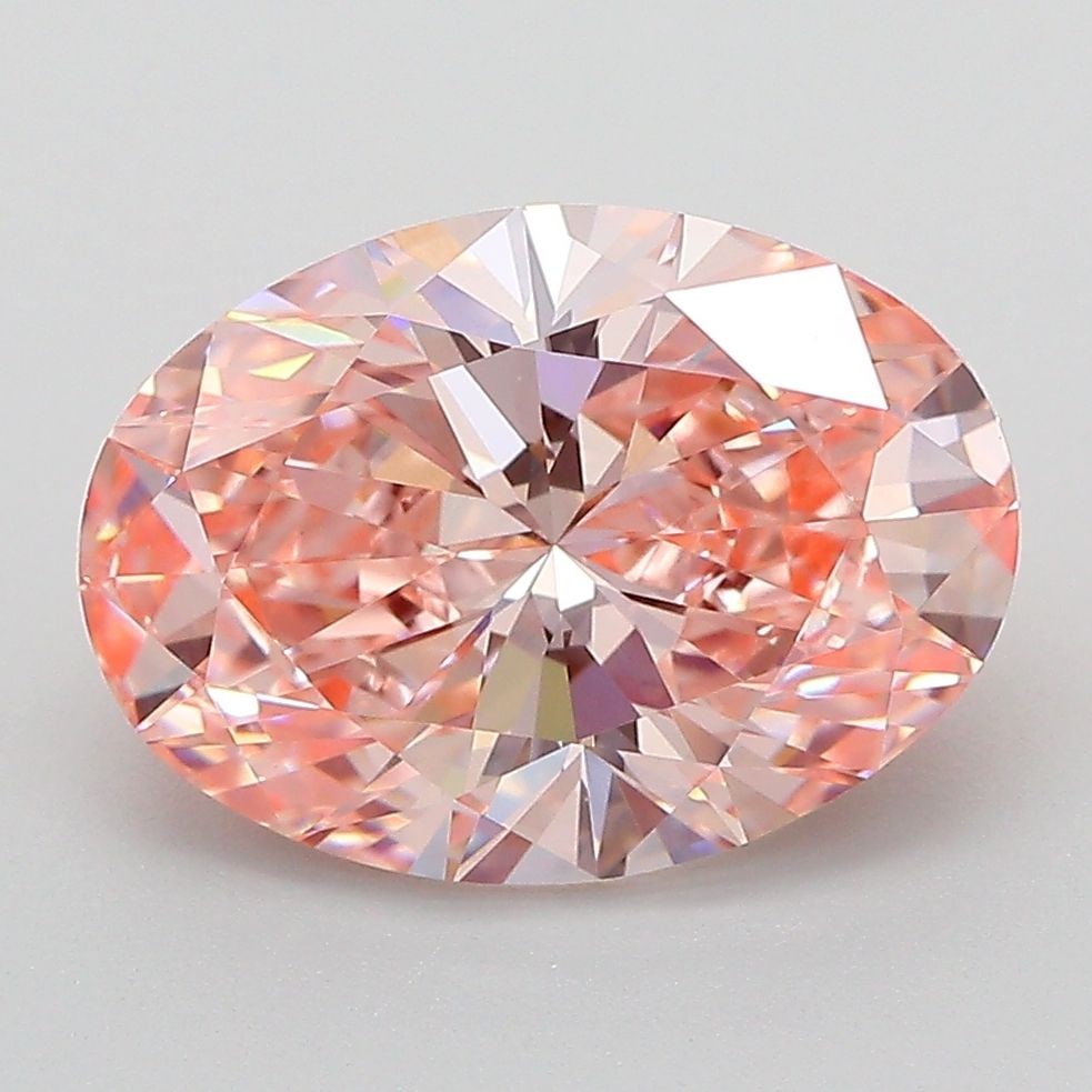 Loose Diamond - OVAL 3.5ct Fancy Vivid Pink VVS2: Loose Diamond - OVAL 3.5ct Fancy Vivid Pink VVS2 Source: This is a real non-mined Diamond that has been grown in a lab Shape: OVAL Carats: 3.5 Color: Fancy Vivid Pink Certification: IGI PLEASE NOTE: F