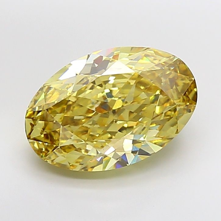 Loose Diamond - OVAL 11.04ct Fancy Intense Yellow VS1: Loose Diamond - OVAL 11.04ct Fancy Intense Yellow VS1 Source: This is a real non-mined Diamond that has been grown in a lab Shape: OVAL Carats: 11.04 Color: Fancy Intense Yellow Certification: IGI Vid