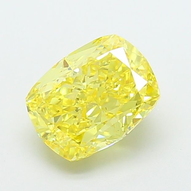 Loose Diamond - CUSHION MODIFIED 2.01ct Fancy Vivid Yellow VS2: Loose Diamond - CUSHION MODIFIED 2.01ct Fancy Vivid Yellow VS2 Source: This is a real non-mined Diamond that has been grown in a lab Shape: CUSHION MODIFIED Carats: 2.01 Color: Fancy Vivid Yellow Cert