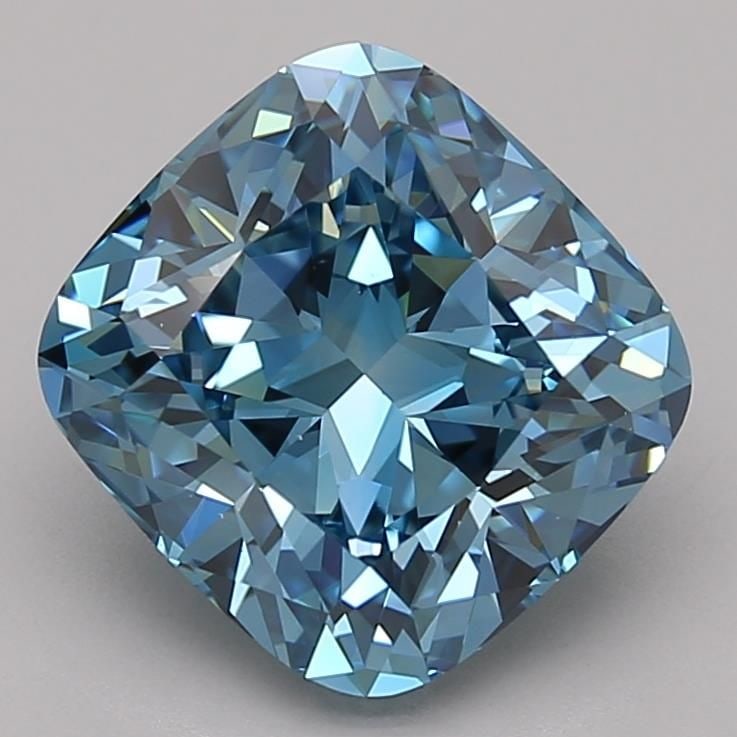 Loose Diamond - CUSHION MODIFIED 3.55ct Fancy Vivid Blue VS1: Loose Diamond - CUSHION MODIFIED 3.55ct Fancy Vivid Blue VS1 Source: This is a real non-mined Diamond that has been grown in a lab Shape: CUSHION MODIFIED Carats: 3.55 Color: Fancy Vivid Blue Certific