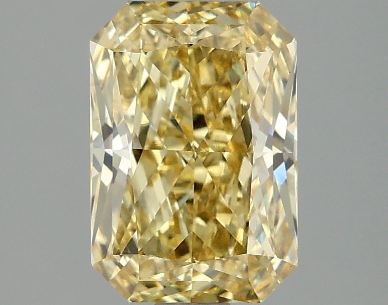 Loose Diamond - RADIANT 2.06ct Fancy Intense Yellow VS1: Loose Diamond - RADIANT 2.06ct Fancy Intense Yellow VS1 Source: This is a real non-mined Diamond that has been grown in a lab Shape: RADIANT Carats: 2.06 Color: Fancy Intense Yellow Certification:
