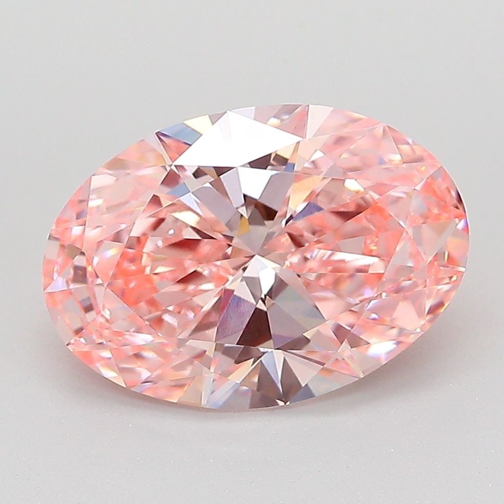 Loose Diamond - OVAL 3.0ct Fancy Vivid Pink VVS2: Loose Diamond - OVAL 3.0ct Fancy Vivid Pink VVS2 Source: This is a real non-mined Diamond that has been grown in a lab Shape: OVAL Carats: 3.0 Color: Fancy Vivid Pink Certification: IGI PLEASE NOTE: F