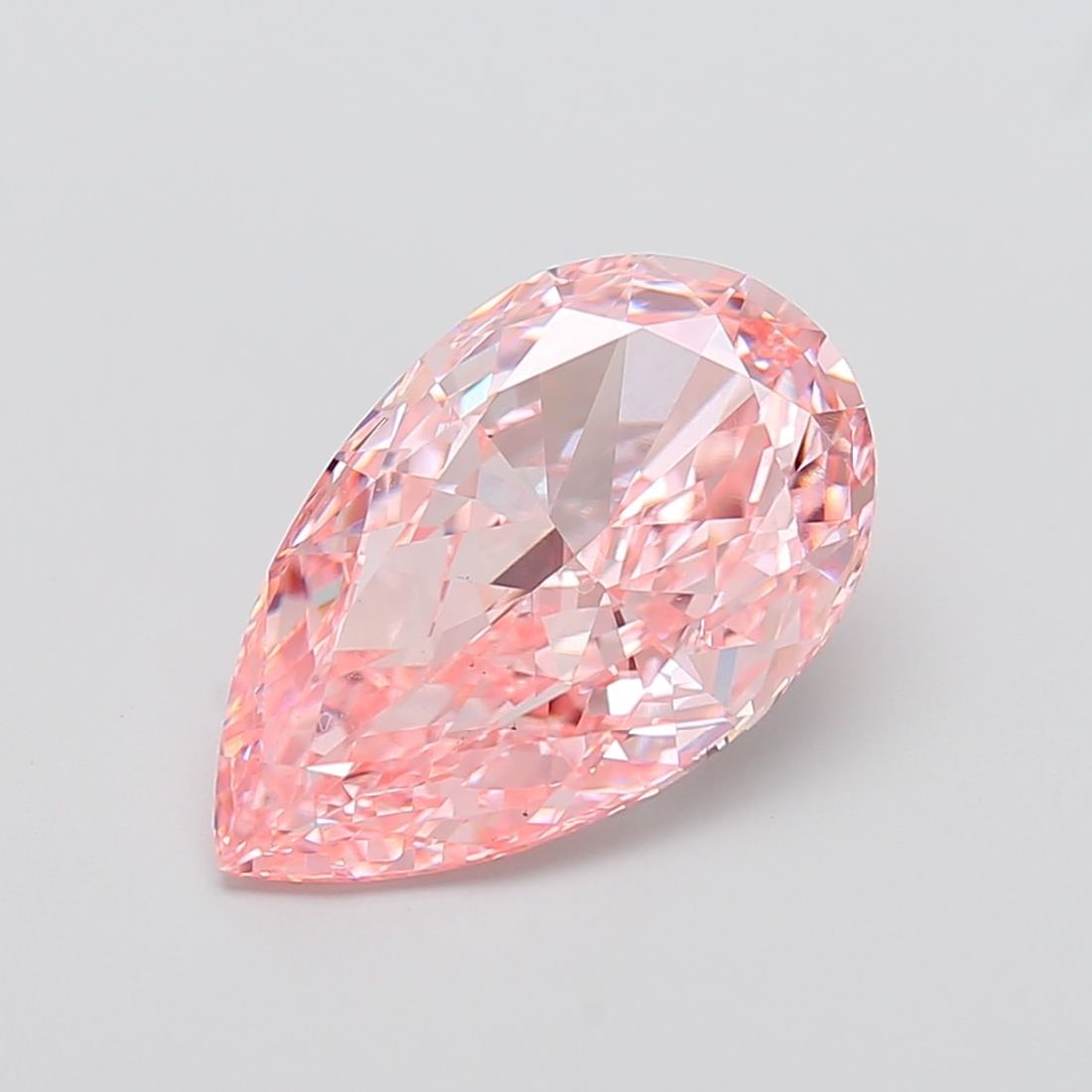 Loose Diamond - PEAR 7.07ct Fancy Vivid Pink VS1: Loose Diamond - PEAR 7.07ct Fancy Vivid Pink VS1 Source: This is a real non-mined Diamond that has been grown in a lab Shape: PEAR Carats: 7.07 Color: Fancy Vivid Pink Certification: IGI Video:
