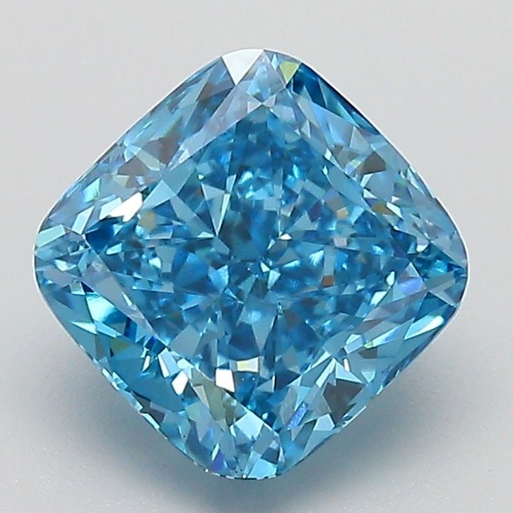 Loose Diamond - CUSHION MODIFIED 2.33ct Fancy Vivid Blue VS1: Loose Diamond - CUSHION MODIFIED 2.33ct Fancy Vivid Blue VS1 Source: This is a real non-mined Diamond that has been grown in a lab Shape: CUSHION MODIFIED Carats: 2.33 Color: Fancy Vivid Blue Certific
