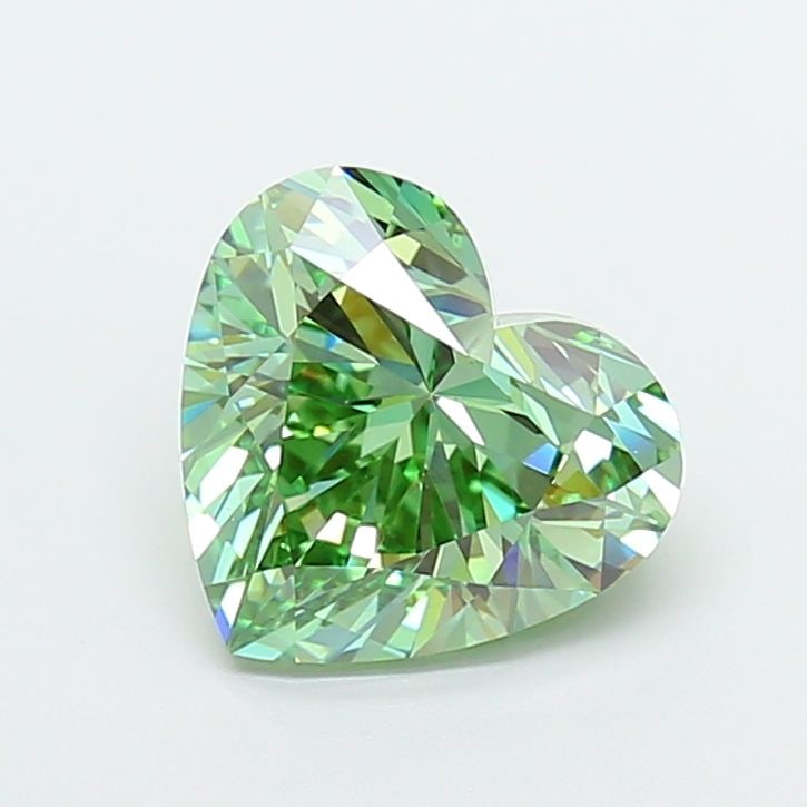 Loose Diamond - HEART 3.02ct Fancy Vivid Green VS1: Loose Diamond - HEART 3.02ct Fancy Vivid Green VS1 Source: This is a real non-mined Diamond that has been grown in a lab Shape: HEART Carats: 3.02 Color: Fancy Vivid Green Certification: IGI PLEASE NO