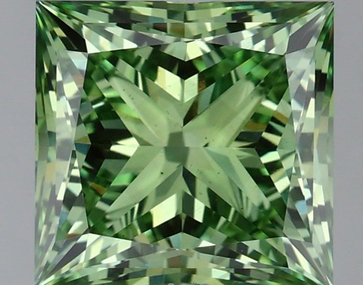 Loose Diamond - PRINCESS 3.03ct Fancy Vivid Green VS2: Loose Diamond - PRINCESS 3.03ct Fancy Vivid Green VS2 Source: This is a real non-mined Diamond that has been grown in a lab Shape: PRINCESS Carats: 3.03 Color: Fancy Vivid Green Certification: IGI Vid