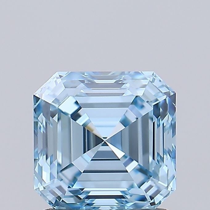 Loose Diamond - ASSCHER 1.35ct Fancy Vivid Blue VVS1: Loose Diamond - ASSCHER 1.35ct Fancy Vivid Blue VVS1 Source: This is a real non-mined Diamond that has been grown in a lab Shape: ASSCHER Carats: 1.35 Color: Fancy Vivid Blue Certification: IGI Video: