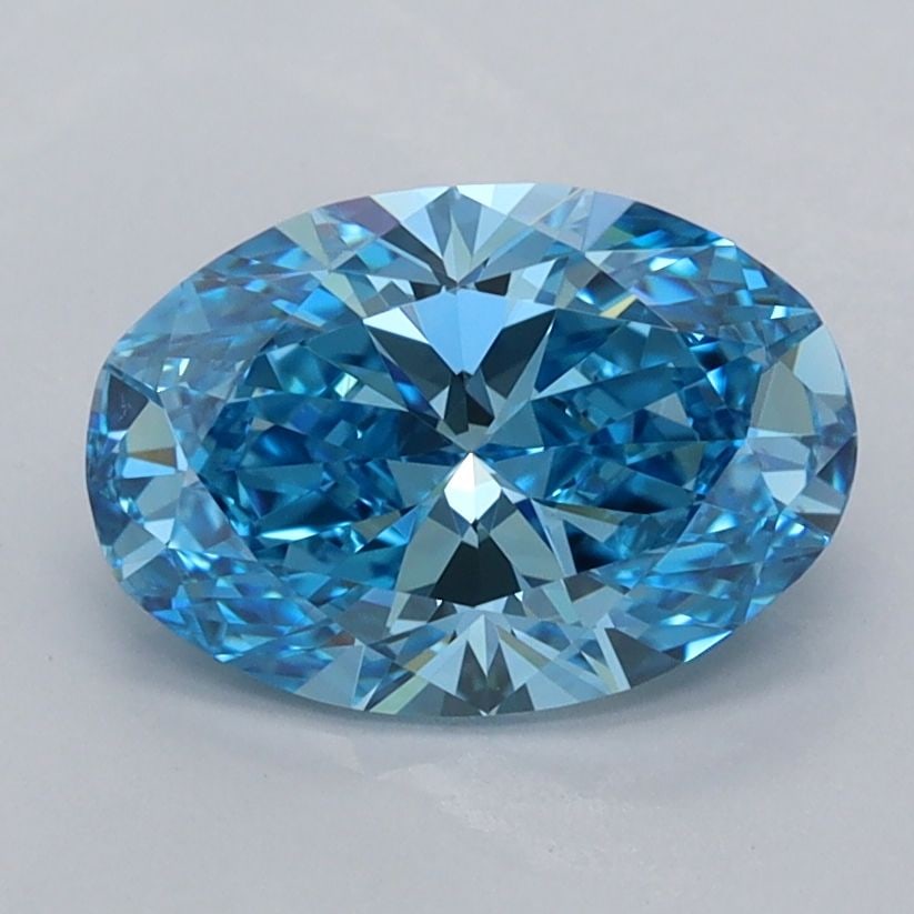 Loose Diamond - OVAL 1.57ct Fancy Vivid Blue VVS2: Loose Diamond - OVAL 1.57ct Fancy Vivid Blue VVS2 Source: This is a real non-mined Diamond that has been grown in a lab Shape: OVAL Carats: 1.57 Color: Fancy Vivid Blue Certification: IGI Video:
