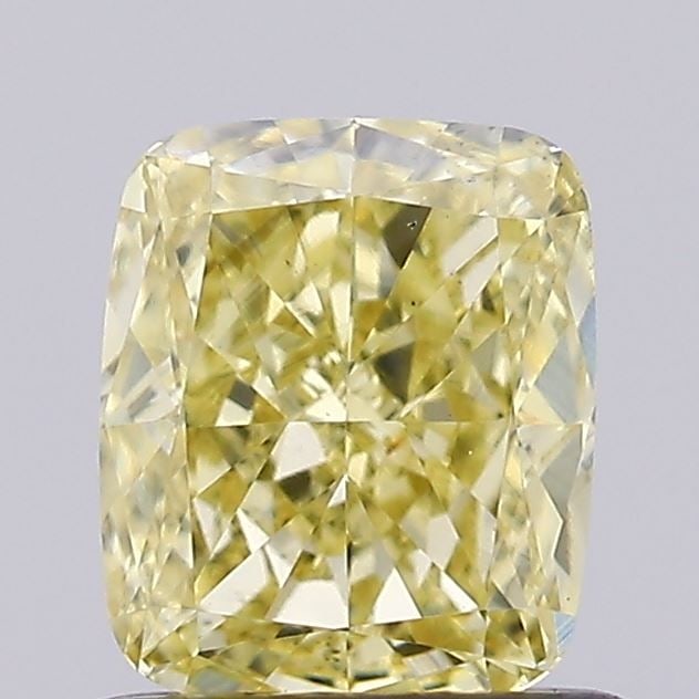 Loose Diamond - CUSHION BRILLIANT 0.92ct Fancy Intense Yellow VS2: Loose Diamond - CUSHION BRILLIANT 0.92ct Fancy Intense Yellow VS2 Source: This is a real non-mined Diamond that has been grown in a lab Shape: CUSHION BRILLIANT Carats: 0.92 Color: Fancy Intense Yello