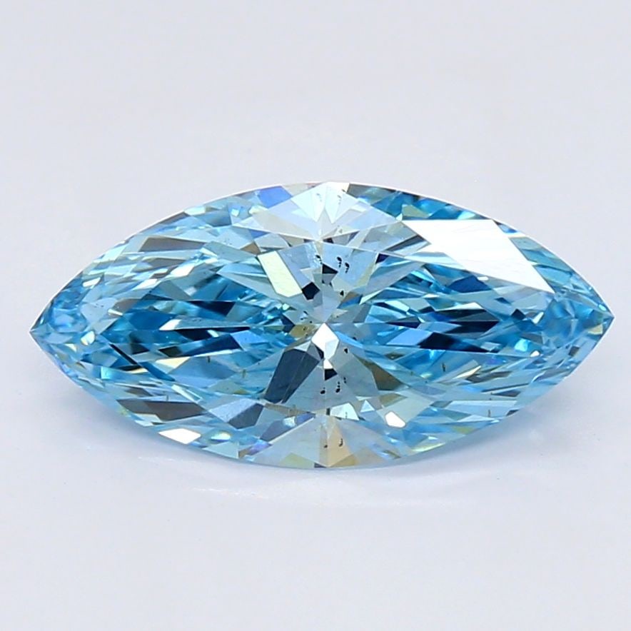 Loose Diamond - MARQUISE 1.1ct Fancy Vivid Blue SI1: Loose Diamond - MARQUISE 1.1ct Fancy Vivid Blue SI1 Source: This is a real non-mined Diamond that has been grown in a lab Shape: MARQUISE Carats: 1.1 Color: Fancy Vivid Blue Certification: NONE