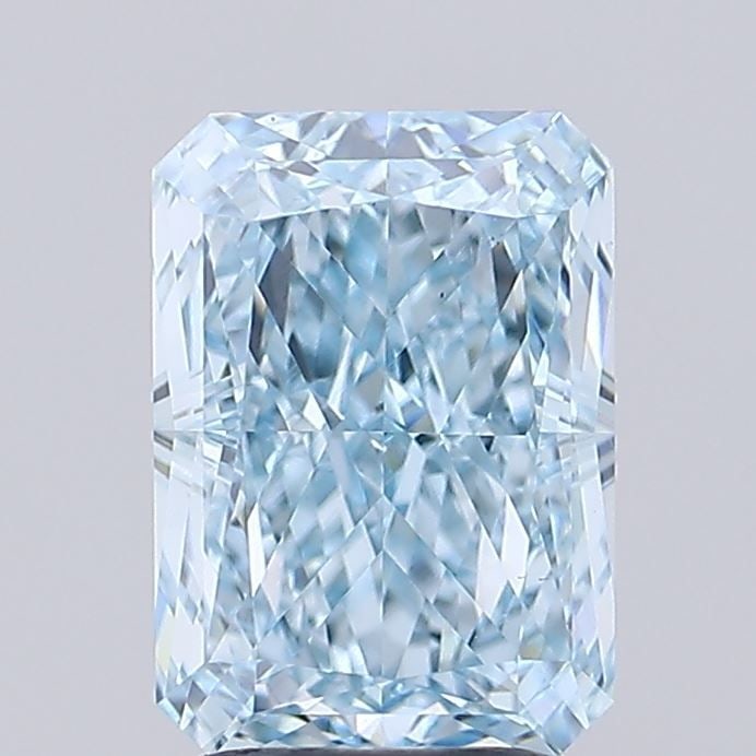 Loose Diamond - RADIANT 3.01ct Fancy Vivid Blue VS1: Loose Diamond - RADIANT 3.01ct Fancy Vivid Blue VS1 Source: This is a real non-mined Diamond that has been grown in a lab Shape: RADIANT Carats: 3.01 Color: Fancy Vivid Blue Certification: IGI Video: