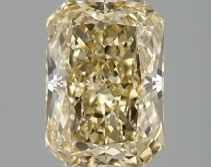 Loose Diamond - RADIANT 2.1ct Fancy Intense Yellow VS1: Loose Diamond - RADIANT 2.1ct Fancy Intense Yellow VS1 Source: This is a real non-mined Diamond that has been grown in a lab Shape: RADIANT Carats: 2.1 Color: Fancy Intense Yellow Certification: IGI