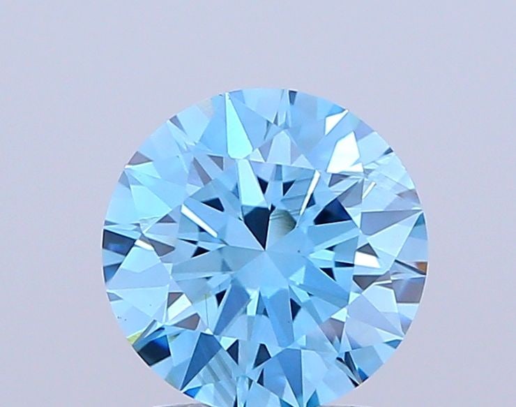 Loose Diamond - ROUND 1.54ct Fancy Vivid Blue SI1: Loose Diamond - ROUND 1.54ct Fancy Vivid Blue SI1 Source: This is a real non-mined Diamond that has been grown in a lab Shape: ROUND Carats: 1.54 Color: Fancy Vivid Blue Certification: IGI Video: