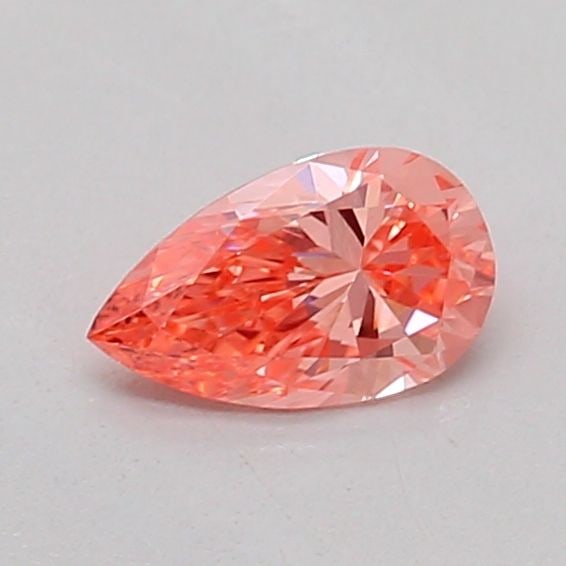 Loose Diamond - PEAR 0.24ct Fancy Vivid Orangey Pink VS2: Loose Diamond - PEAR 0.24ct Fancy Vivid Orangey Pink VS2 Source: This is a real non-mined Diamond that has been grown in a lab Shape: PEAR Carats: 0.24 Color: Fancy Vivid Orangey Pink Certification: