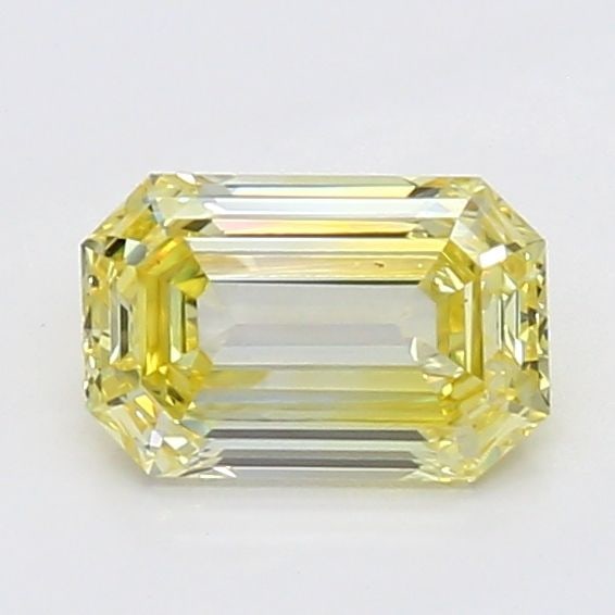 Loose Diamond - EMERALD 0.49ct Fancy Vivid Yellow VS1: Loose Diamond - EMERALD 0.49ct Fancy Vivid Yellow VS1 Source: This is a real non-mined Diamond that has been grown in a lab Shape: EMERALD Carats: 0.49 Color: Fancy Vivid Yellow Certification: NONE Vi