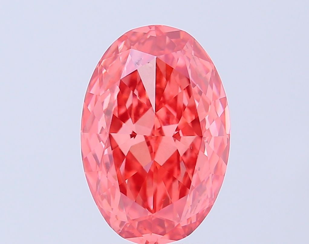 Loose Diamond - OVAL 5.03ct Fancy Vivid Pink VS2: Loose Diamond - OVAL 5.03ct Fancy Vivid Pink VS2 Source: This is a real non-mined Diamond that has been grown in a lab Shape: OVAL Carats: 5.03 Color: Fancy Vivid Pink Certification: IGI Video: