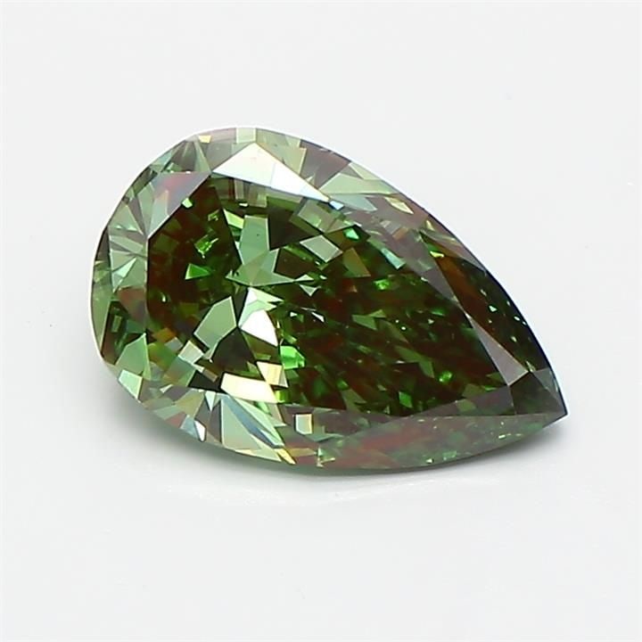 Loose Diamond - PEAR 1.3ct Fancy Vivid Green VS1: Loose Diamond - PEAR 1.3ct Fancy Vivid Green VS1 Source: This is a real non-mined Diamond that has been grown in a lab Shape: PEAR Carats: 1.3 Color: Fancy Vivid Green Certification: IGI Video: