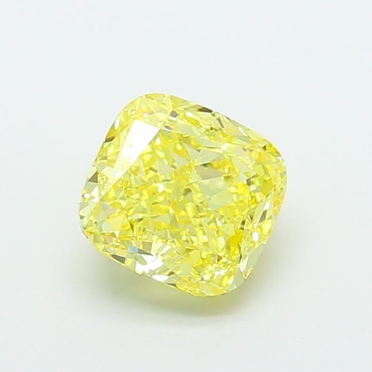 Loose Diamond - CUSHION MODIFIED 2.56ct Fancy Vivid Yellow VS1: Loose Diamond - CUSHION MODIFIED 2.56ct Fancy Vivid Yellow VS1 Source: This is a real non-mined Diamond that has been grown in a lab Shape: CUSHION MODIFIED Carats: 2.56 Color: Fancy Vivid Yellow Cert
