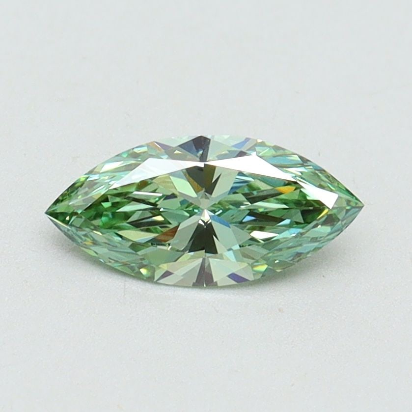 Loose Diamond - MARQUISE 0.53ct Fancy Vivid Green VS1: Loose Diamond - MARQUISE 0.53ct Fancy Vivid Green VS1 Source: This is a real non-mined Diamond that has been grown in a lab Shape: MARQUISE Carats: 0.53 Color: Fancy Vivid Green Certification: IGI Vid