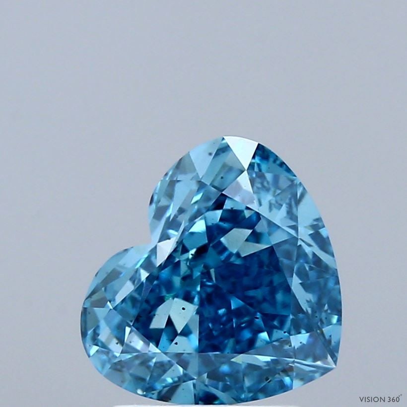 Loose Diamond - HEART 2.31ct Fancy Vivid Blue SI1: Loose Diamond - HEART 2.31ct Fancy Vivid Blue SI1 Source: This is a real non-mined Diamond that has been grown in a lab Shape: HEART Carats: 2.31 Color: Fancy Vivid Blue Certification: IGI Video: