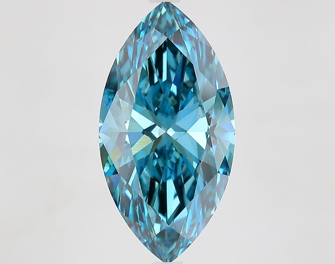 Loose Diamond - MARQUISE 5.77ct Fancy Vivid Blue VS1: Loose Diamond - MARQUISE 5.77ct Fancy Vivid Blue VS1 Source: This is a real non-mined Diamond that has been grown in a lab Shape: MARQUISE Carats: 5.77 Color: Fancy Vivid Blue Certification: IGI Video