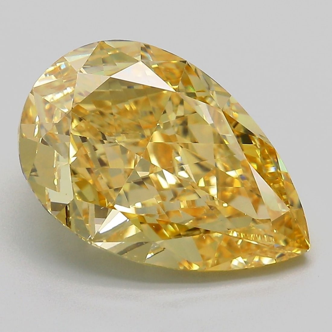 Loose Diamond - PEAR 6.05ct Fancy Intense Yellow VS2: Loose Diamond - PEAR 6.05ct Fancy Intense Yellow VS2 Source: This is a real non-mined Diamond that has been grown in a lab Shape: PEAR Carats: 6.05 Color: Fancy Intense Yellow Certification: IGI Video