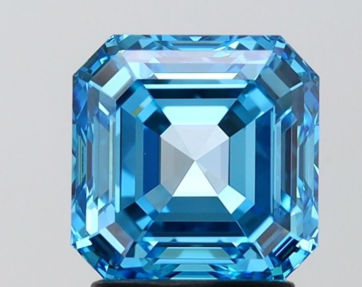 Loose Diamond - SQUARE EMERALD 2.33ct Fancy Vivid Blue VS1: Loose Diamond - SQUARE EMERALD 2.33ct Fancy Vivid Blue VS1 Source: This is a real non-mined Diamond that has been grown in a lab Shape: SQUARE EMERALD Carats: 2.33 Color: Fancy Vivid Blue Certificatio