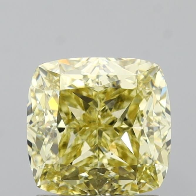 Loose Diamond - CUSHION MODIFIED 2.09ct Fancy Yellow VS2: Loose Diamond - CUSHION MODIFIED 2.09ct Fancy Yellow VS2 Source: This is a real non-mined Diamond that has been grown in a lab Shape: CUSHION MODIFIED Carats: 2.09 Color: Fancy Yellow Certification: I