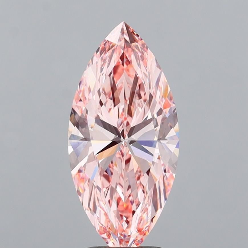 Loose Diamond - MARQUISE 3.23ct Fancy Vivid Pink VVS2: Loose Diamond - MARQUISE 3.23ct Fancy Vivid Pink VVS2 Source: This is a real non-mined Diamond that has been grown in a lab Shape: MARQUISE Carats: 3.23 Color: Fancy Vivid Pink Certification: IGI Vide