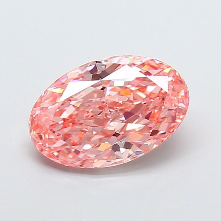 Loose Diamond - OVAL 4.4ct Fancy Vivid Pink VS1: Loose Diamond - OVAL 4.4ct Fancy Vivid Pink VS1 Source: This is a real non-mined Diamond that has been grown in a lab Shape: OVAL Carats: 4.4 Color: Fancy Vivid Pink Certification: IGI Video: