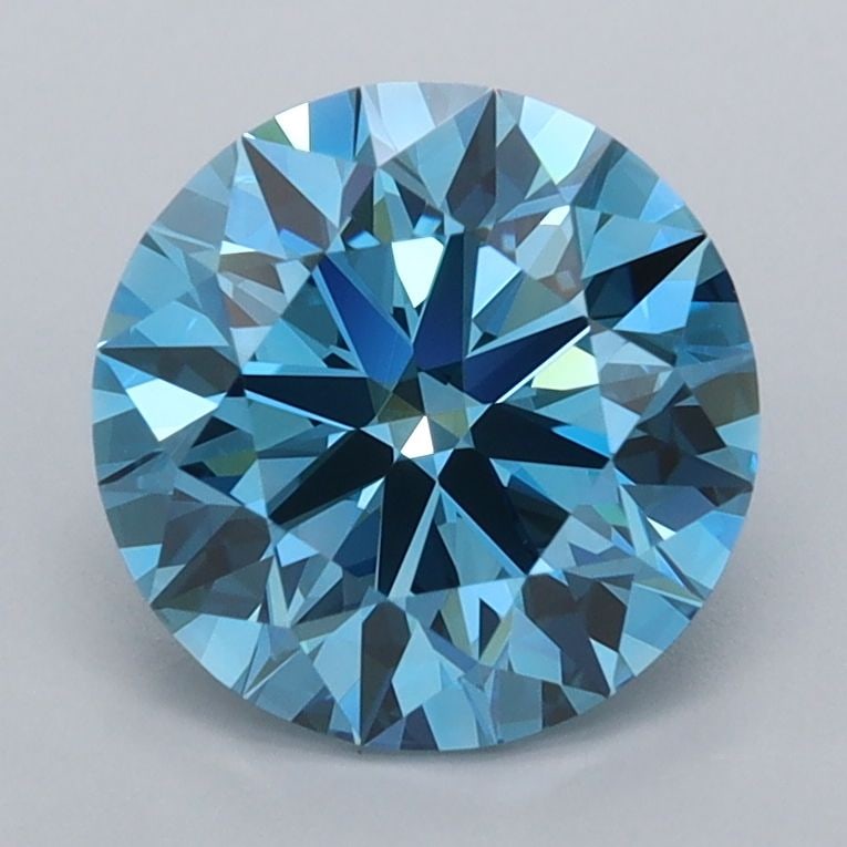 Ideal Loose Diamond - ROUND 2.09ct Fancy Vivid Blue VVS1: Ideal Loose Diamond - ROUND 2.09ct Fancy Vivid Blue VVS1 Source: This is a real non-mined Diamond that has been grown in a lab Shape: ROUND Carats: 2.09 Color: Fancy Vivid Blue Certification: IGI Vide