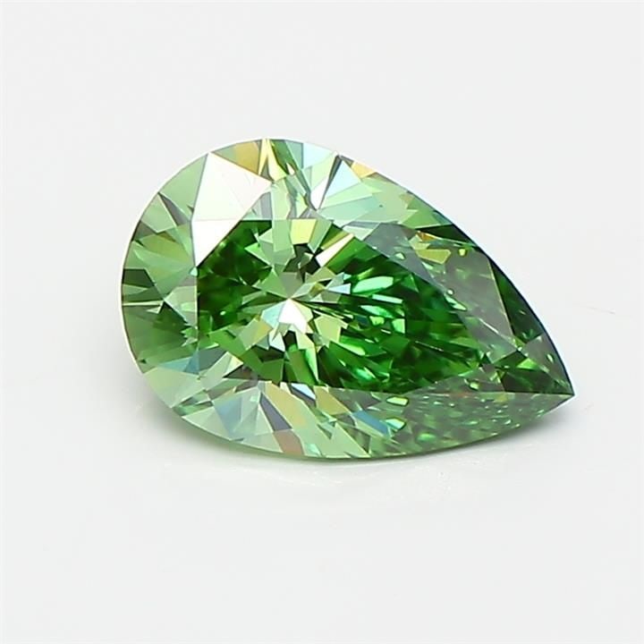 Loose Diamond - PEAR 1.0ct Fancy Vivid Green VVS2: Loose Diamond - PEAR 1.0ct Fancy Vivid Green VVS2 Source: This is a real non-mined Diamond that has been grown in a lab Shape: PEAR Carats: 1.0 Color: Fancy Vivid Green Certification: IGI Video: